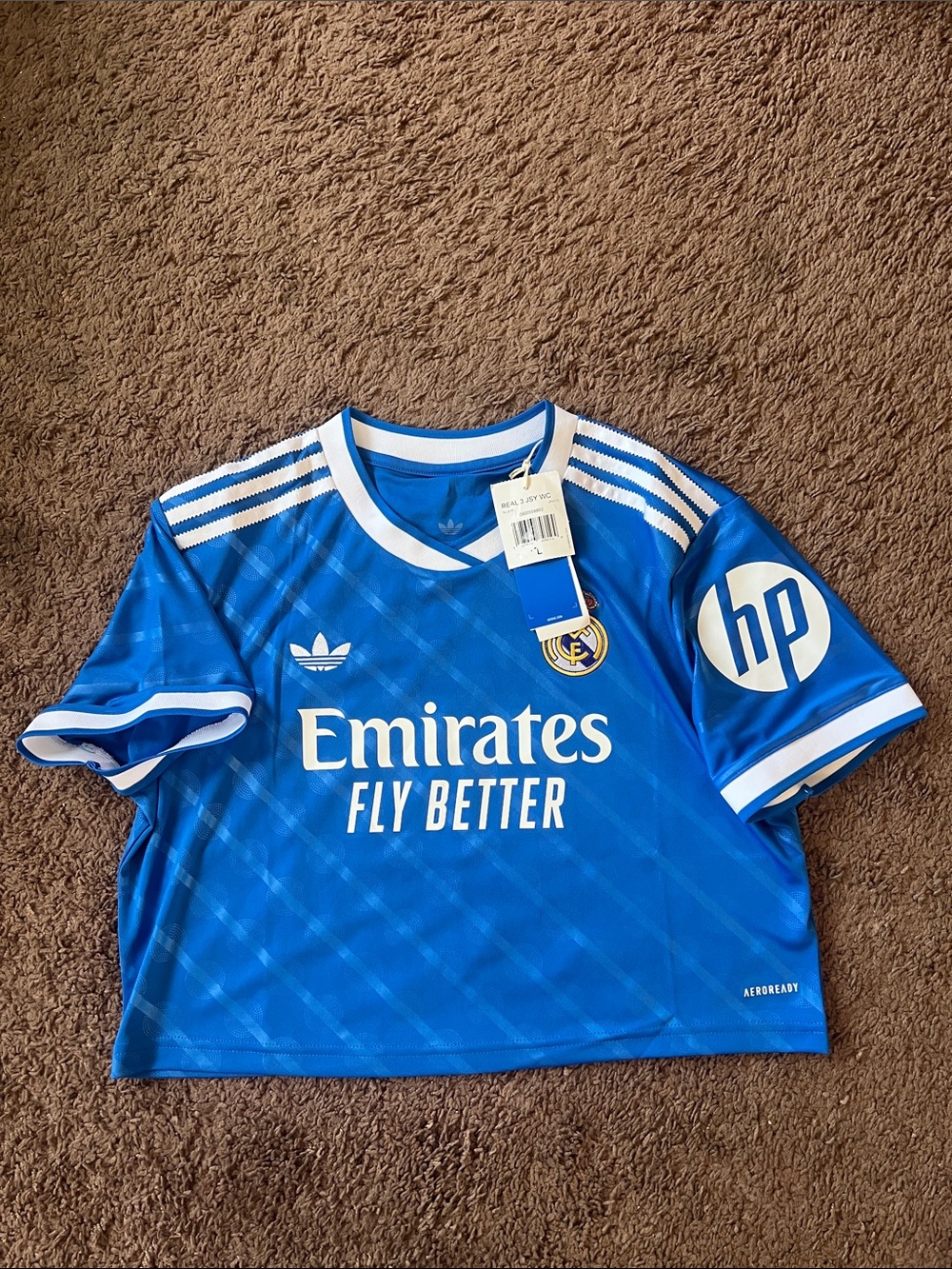 Adidas Real Madrid Women’s Cropped Jersey Size Large JP4175